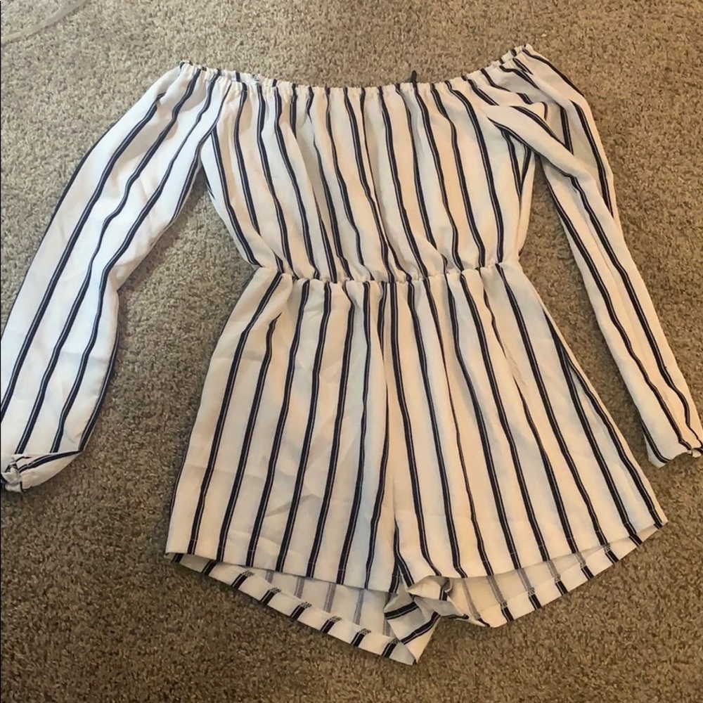 Striped romper